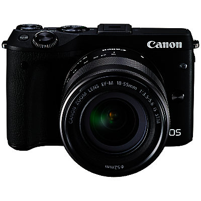 Canon EOS M3 Camera with EF-M 18-55mm IS STEM Lens, HD 1080p, 24.2MP, Wi-Fi, NFC, 3  LCD Screen